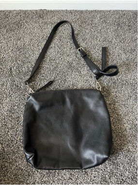 Women's Steve Madden Faux Pebbled Leather Black Crossbody Bag